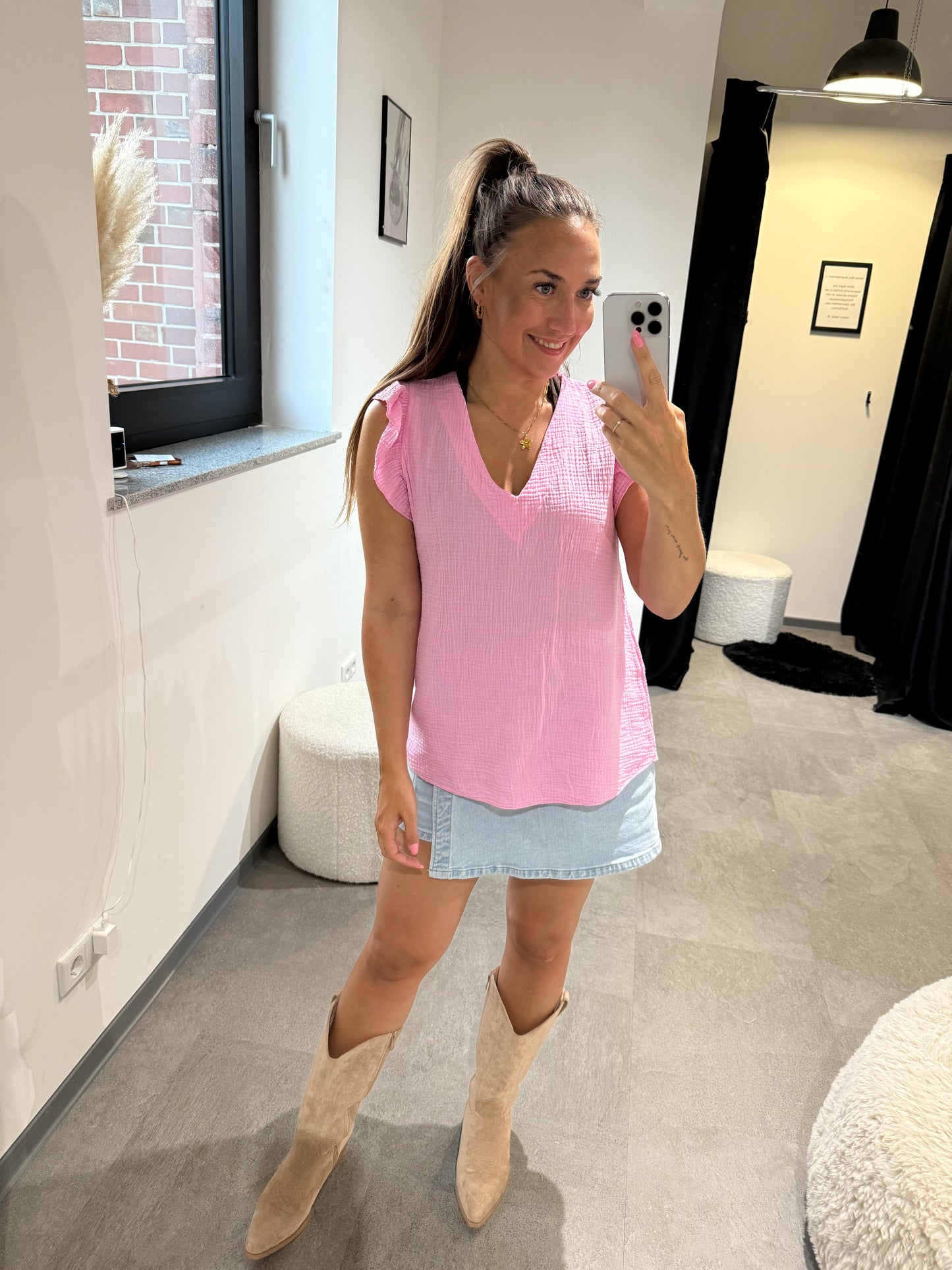 MUSSELINSHIRT -5559- ROSA