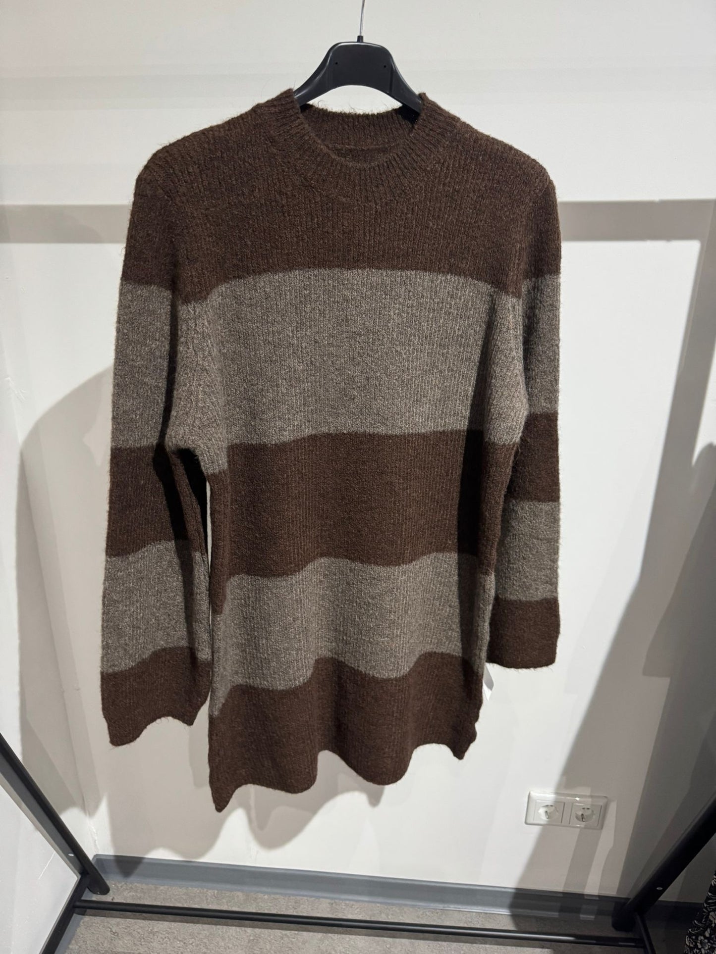 Pullikleid gestreift -3353- Braun/taupe