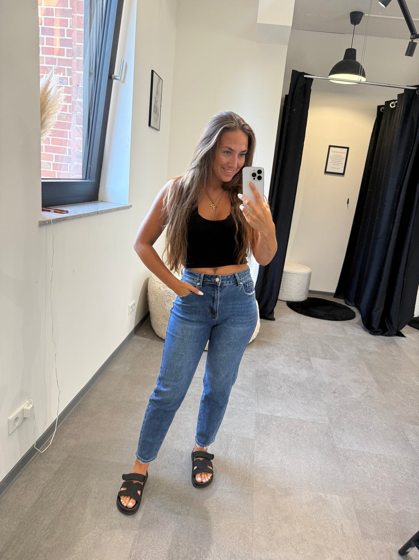MOM JEANS DUNKELBLAU -5988- REDIAL - Sarahs Modeboutique