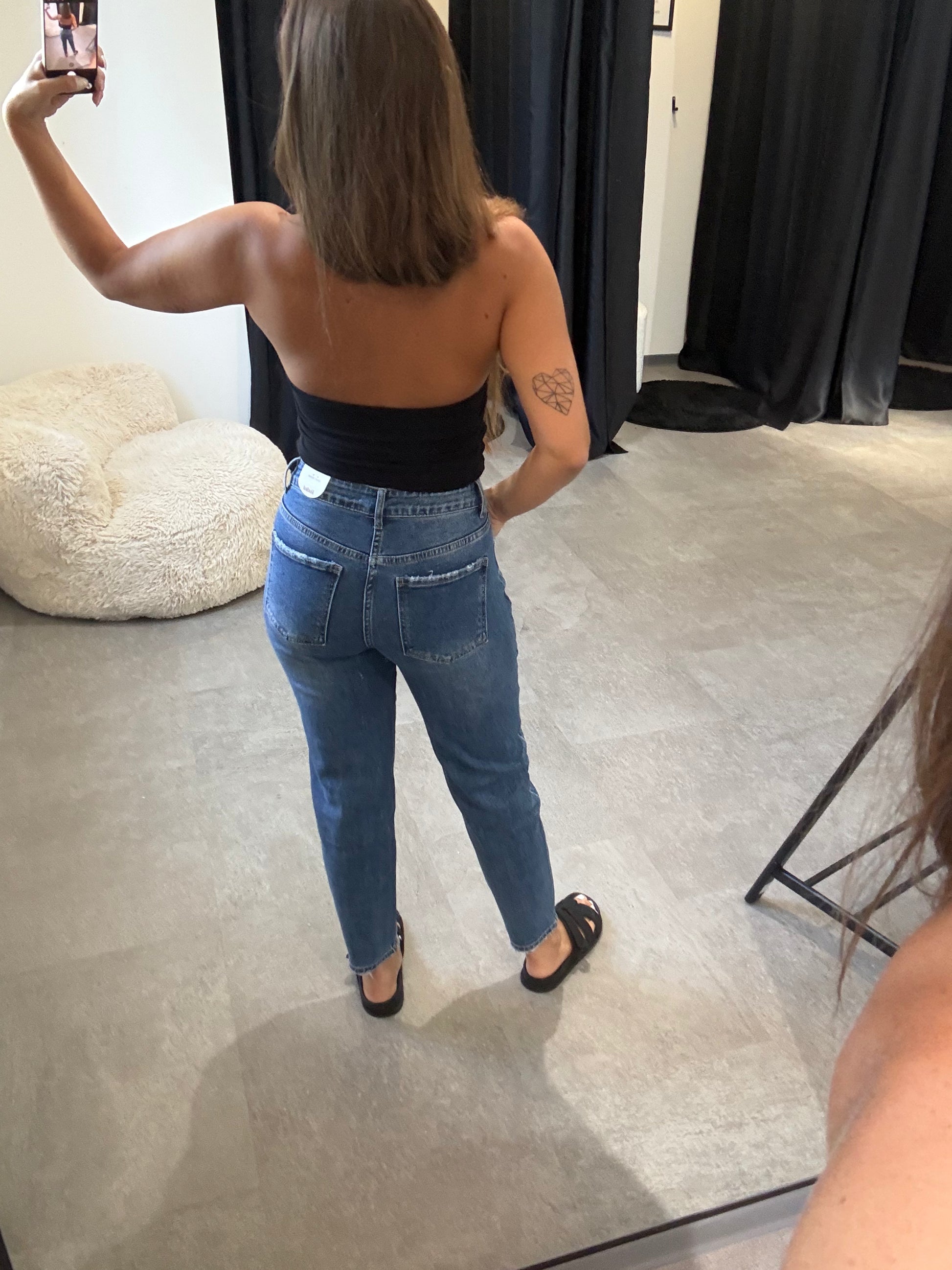 MOM JEANS DUNKELBLAU -5988- REDIAL - Sarahs Modeboutique